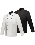 MEN’S LONG SLEEVE CHEF JACKET WITH REFORMED BUTTON