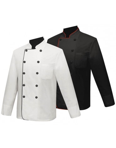 MEN’S LONG SLEEVE CHEF JACKET WITH REFORMED BUTTON